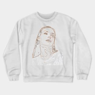 Girl minimalism art lines Crewneck Sweatshirt